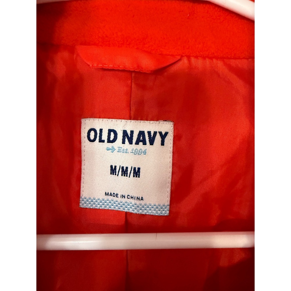 Old Navy Womens Red Fleece‎ Double Breasted Pea Coat Jacket Size M - Picture 2 of 13